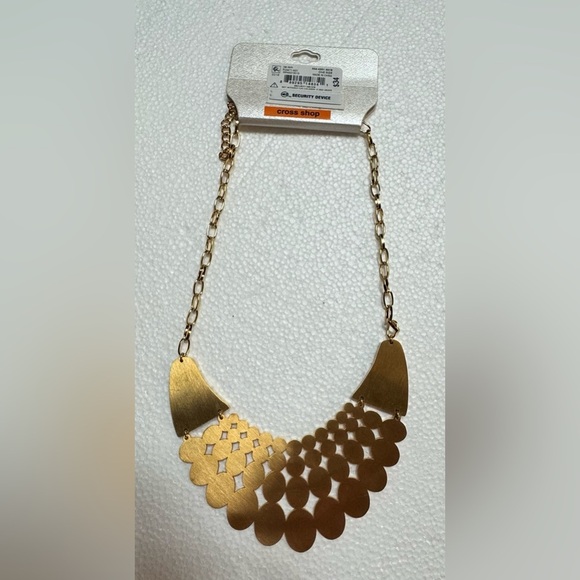 NYC Gold and Black Geometric Necklace - Picture 3 of 5